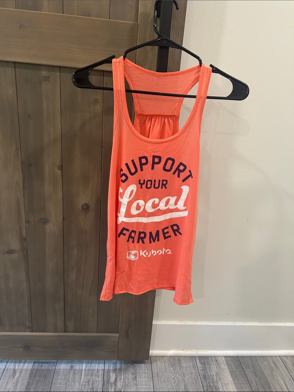 Women's Coral 'Support Your Local Farmer' Tank